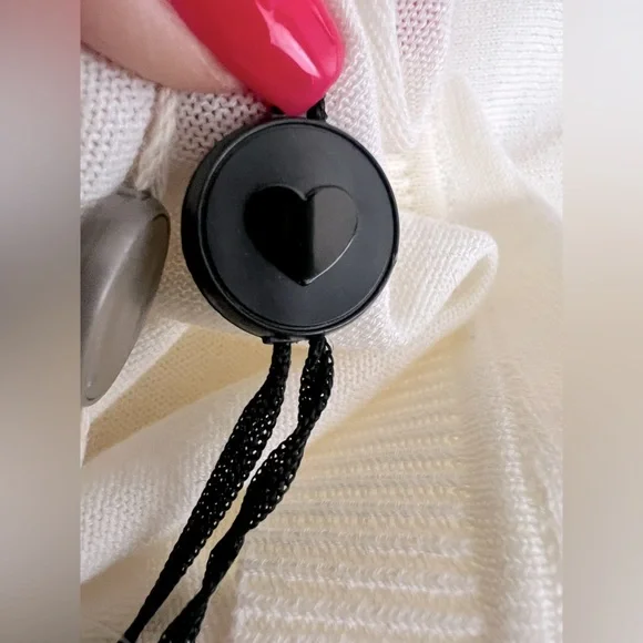 TWINSET Milano White and Gray Lace Cardigan - Picture 9 of 12